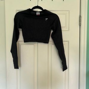 Gymshark cropped long sleeve workout top